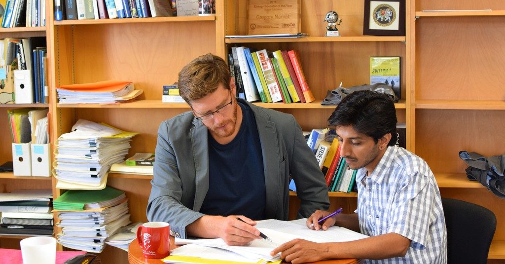 EAP Professor Greg Nemet (left) and former EAP student Rohan Rao (right).